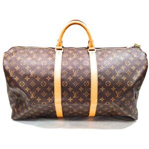 Louis Vuitton LV Boston Bag Keepall 55 Brown Monogram mon-548-091925